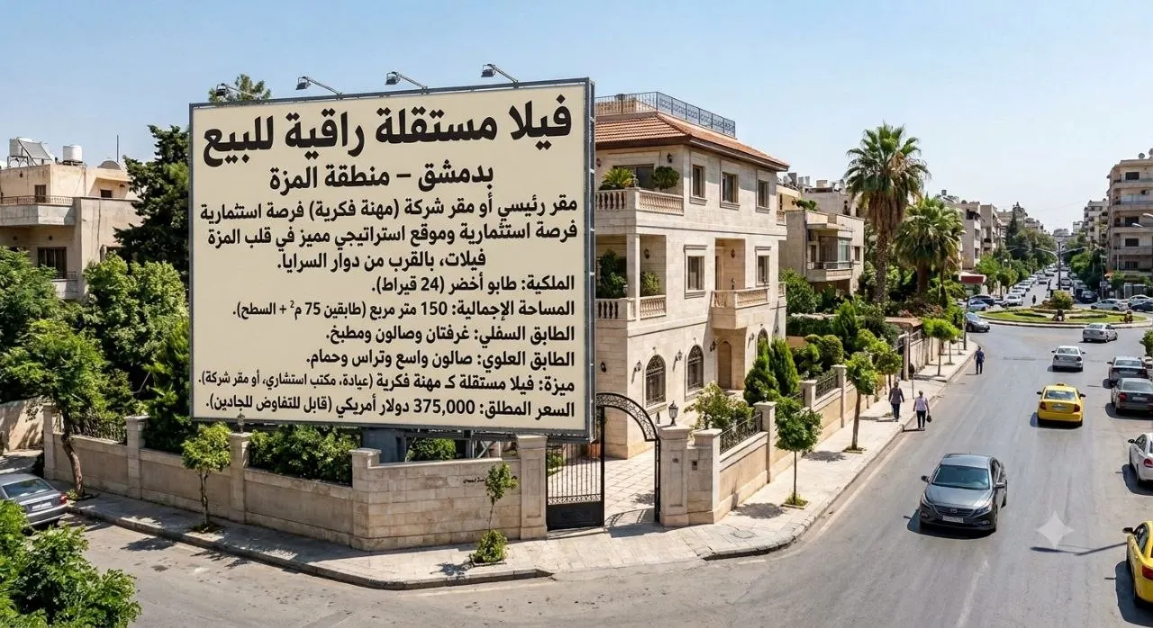 فيلا للبيع في المزة